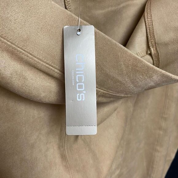 Chico’s Faux Suede Tan Ankle Pants - Picture 7 of 9